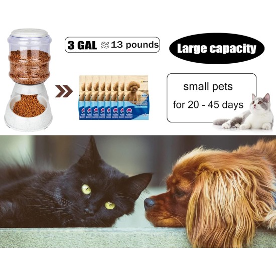 Old Tjikko Automatic Cat Feeder and Water Drinker Set for Small Animals, Dog Bowl, 3.8 L, BPA (Bisphenol A) Free Old Tjikko Automatic Cat Feeder and Water Drinker Set for Small Animals, Dog Bowl, 3.8 L, BPA (Bisphenol A) Free