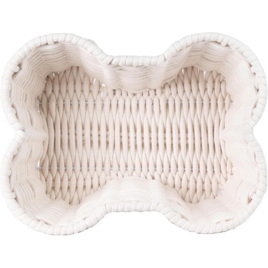 OtterPets Pet Toy Storage - Bone Shaped Basket - Cotton Rope Handmade - Dog Cat Toy Storage OtterPets Pet Toy Storage - Bone Shaped Basket - Cotton Rope Handmade - Dog Cat Toy Storage
