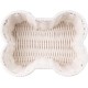 OtterPets Pet Toy Storage - Bone Shaped Basket - Cotton Rope Handmade - Dog Cat Toy Storage