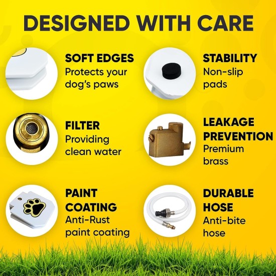 Outdoor Dog Pet Water Sprinkler, Easy Activated, Dog Water Fountain Toy, Paw Activated Drinking, Dog Water Fountain with Hose, Easy to Train Outdoor Dog Pet Water Sprinkler, Easy Activated, Dog Water Fountain Toy, Paw Activated Drinking, Dog Water Fountain with Hose, Easy to Train