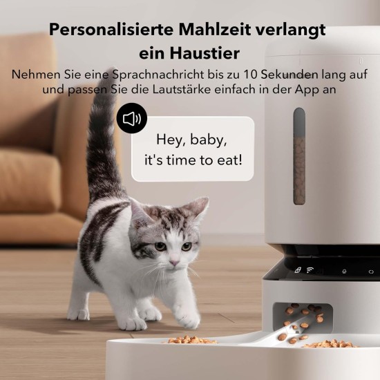 PETLIBRO 5G Wi-Fi Automatic Feeder for 2 Cats and Dogs with App, WiFi Pet Feeder, Automatic Cat Feeder with Sensor for Low Feed, 1-10 Meals a Day, 5L, Black PETLIBRO 5G Wi-Fi Automatic Feeder for 2 Cats and Dogs with App, WiFi Pet Feeder, Automatic Cat Feeder with Sensor for Low Feed, 1-10 Meals a Day, 5L, Black
