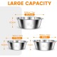 PETTOM Pack of 2 Stainless Steel Dog Bowls (860 ml), Feeding Bowl for Small Dogs and Cats, Stainless Steel with Non-Slip Silicone Base, Drinking Bowl for Dogs and Cats, S - 17.5 cm, Grey PETTOM Pack of 2 Stainless Steel Dog Bowls (860 ml), Feeding Bowl for Small Dogs and Cats, Stainless Steel with Non-Slip Silicone Base, Drinking Bowl for Dogs and Cats, S - 17.5 cm, Grey