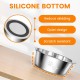 PETTOM Pack of 2 Stainless Steel Dog Bowls (860 ml), Feeding Bowl for Small Dogs and Cats, Stainless Steel with Non-Slip Silicone Base, Drinking Bowl for Dogs and Cats, S - 17.5 cm, Grey PETTOM Pack of 2 Stainless Steel Dog Bowls (860 ml), Feeding Bowl for Small Dogs and Cats, Stainless Steel with Non-Slip Silicone Base, Drinking Bowl for Dogs and Cats, S - 17.5 cm, Grey