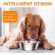 PETTOM Pack of 2 Stainless Steel Dog Bowls (860 ml), Feeding Bowl for Small Dogs and Cats, Stainless Steel with Non-Slip Silicone Base, Drinking Bowl for Dogs and Cats, S - 17.5 cm, Grey PETTOM Pack of 2 Stainless Steel Dog Bowls (860 ml), Feeding Bowl for Small Dogs and Cats, Stainless Steel with Non-Slip Silicone Base, Drinking Bowl for Dogs and Cats, S - 17.5 cm, Grey