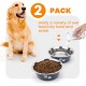 PETTOM Pack of 2 Stainless Steel Dog Bowls (860 ml), Feeding Bowl for Small Dogs and Cats, Stainless Steel with Non-Slip Silicone Base, Drinking Bowl for Dogs and Cats, S - 17.5 cm, Grey PETTOM Pack of 2 Stainless Steel Dog Bowls (860 ml), Feeding Bowl for Small Dogs and Cats, Stainless Steel with Non-Slip Silicone Base, Drinking Bowl for Dogs and Cats, S - 17.5 cm, Grey