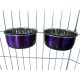 Pair of Dog Bowls for Crates/Cages or Pens, Large, 2.0 Litre, Pink Pair of Dog Bowls for Crates/Cages or Pens, Large, 2.0 Litre, Pink