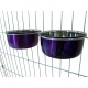 Pair of Dog Bowls for Crates/Cages or Pens, Large, 2.0 Litre, Pink Pair of Dog Bowls for Crates/Cages or Pens, Large, 2.0 Litre, Pink