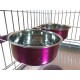 Pair of Dog Bowls for Crates/Cages or Pens, Large, 2.0 Litre, Pink Pair of Dog Bowls for Crates/Cages or Pens, Large, 2.0 Litre, Pink