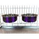 Pair of Dog Bowls for Crates/Cages or Pens, Large, 2.0 Litre, Pink Pair of Dog Bowls for Crates/Cages or Pens, Large, 2.0 Litre, Pink