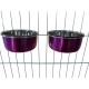 Pair of Dog Bowls for Crates/Cages or Pens, Large, 2.0 Litre, Pink Pair of Dog Bowls for Crates/Cages or Pens, Large, 2.0 Litre, Pink