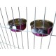 Pair of Dog Bowls for Crates/Cages or Pens, Large, 2.0 Litre, Pink Pair of Dog Bowls for Crates/Cages or Pens, Large, 2.0 Litre, Pink