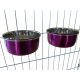 Pair of Dog Bowls for Crates/Cages or Pens, Large, 2.0 Litre, Pink Pair of Dog Bowls for Crates/Cages or Pens, Large, 2.0 Litre, Pink