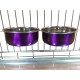 Pair of Dog Bowls for Crates/Cages or Pens, Large, 2.0 Litre, Pink Pair of Dog Bowls for Crates/Cages or Pens, Large, 2.0 Litre, Pink