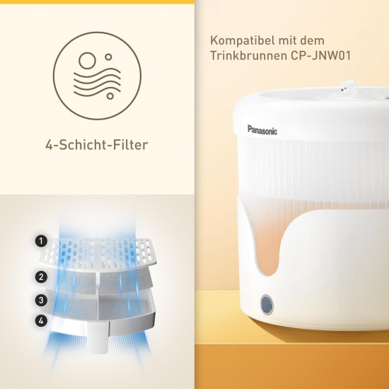 Panasonic CP-JNF01CW Smart Pet Feeder, Automatic Feeder, Cats & Small, Medium Dogs, 2.8 Litres, App Control, Level Monitoring, WiFi, Dishwasher Safe Bowl, Dual Stream, White Panasonic CP-JNF01CW Smart Pet Feeder, Automatic Feeder, Cats & Small, Medium Dogs, 2.8 Litres, App Control, Level Monitoring, WiFi, Dishwasher Safe Bowl, Dual Stream, White