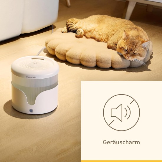 Panasonic CP-JNF01CW Smart Pet Feeder, Automatic Feeder, Cats & Small, Medium Dogs, 2.8 Litres, App Control, Level Monitoring, WiFi, Dishwasher Safe Bowl, Dual Stream, White Panasonic CP-JNF01CW Smart Pet Feeder, Automatic Feeder, Cats & Small, Medium Dogs, 2.8 Litres, App Control, Level Monitoring, WiFi, Dishwasher Safe Bowl, Dual Stream, White