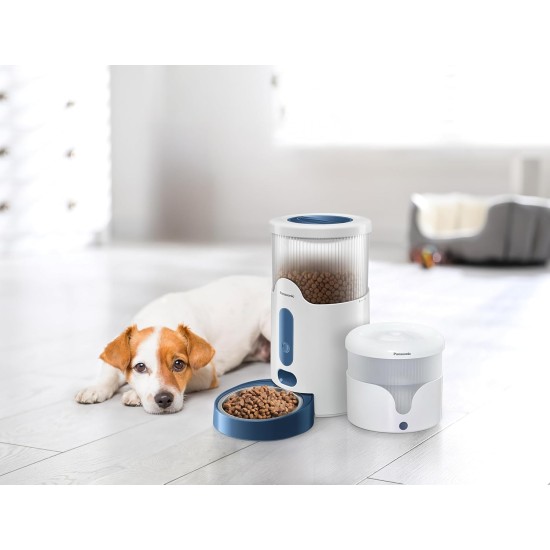 Panasonic CP-JNF01CW Smart Pet Feeder, Automatic Feeder, Cats & Small, Medium Dogs, 2.8 Litres, App Control, Level Monitoring, WiFi, Dishwasher Safe Bowl, Dual Stream, White Panasonic CP-JNF01CW Smart Pet Feeder, Automatic Feeder, Cats & Small, Medium Dogs, 2.8 Litres, App Control, Level Monitoring, WiFi, Dishwasher Safe Bowl, Dual Stream, White