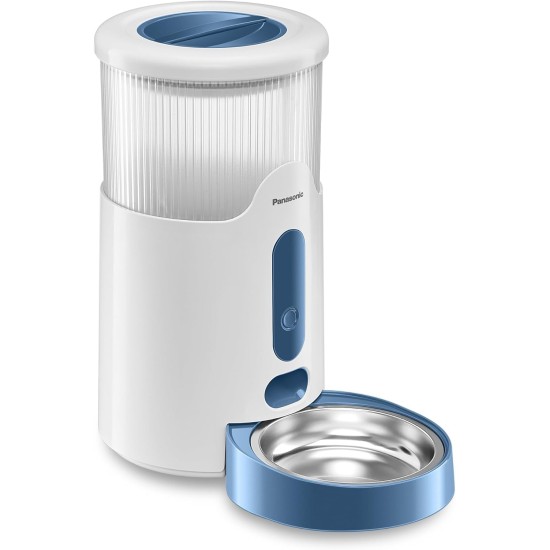 Panasonic CP-JNF01CW Smart Pet Feeder, Automatic Feeder, Cats & Small, Medium Dogs, 2.8 Litres, App Control, Level Monitoring, WiFi, Dishwasher Safe Bowl, Dual Stream, White Panasonic CP-JNF01CW Smart Pet Feeder, Automatic Feeder, Cats & Small, Medium Dogs, 2.8 Litres, App Control, Level Monitoring, WiFi, Dishwasher Safe Bowl, Dual Stream, White