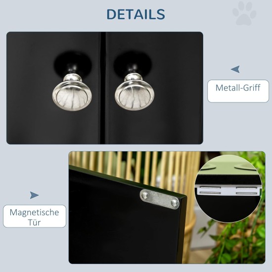 PawHut Dog Bowls, Raised Feeding Station with 2 Stainless Steel Bowls, Dog Bowl Stand with 44L Storage Space, Magnetic Doors, Feeding Bowl, Water Bowl for Large Dogs, White PawHut Dog Bowls, Raised Feeding Station with 2 Stainless Steel Bowls, Dog Bowl Stand with 44L Storage Space, Magnetic Doors, Feeding Bowl, Water Bowl for Large Dogs, White