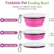 Pawaboo Foldable Dog Bowl, Pack of 2 450 ml Dog Travel Bowls, Portable Silicone Leak-Proof Drinking Bowl, Feeding Bowl with Lid and Carabiner for Dogs Cats Walks on the Go - Turquoise + Purple Pawaboo Foldable Dog Bowl, Pack of 2 450 ml Dog Travel Bowls, Portable Silicone Leak-Proof Drinking Bowl, Feeding Bowl with Lid and Carabiner for Dogs Cats Walks on the Go - Turquoise + Purple