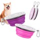Pawaboo Foldable Dog Bowl, Pack of 2 450 ml Dog Travel Bowls, Portable Silicone Leak-Proof Drinking Bowl, Feeding Bowl with Lid and Carabiner for Dogs Cats Walks on the Go - Turquoise + Purple Pawaboo Foldable Dog Bowl, Pack of 2 450 ml Dog Travel Bowls, Portable Silicone Leak-Proof Drinking Bowl, Feeding Bowl with Lid and Carabiner for Dogs Cats Walks on the Go - Turquoise + Purple