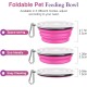 Pawaboo Foldable Dog Bowl, Pack of 2 450 ml Dog Travel Bowls, Portable Silicone Leak-Proof Drinking Bowl, Feeding Bowl with Lid and Carabiner for Dogs Cats Walks on the Go - Turquoise + Purple Pawaboo Foldable Dog Bowl, Pack of 2 450 ml Dog Travel Bowls, Portable Silicone Leak-Proof Drinking Bowl, Feeding Bowl with Lid and Carabiner for Dogs Cats Walks on the Go - Turquoise + Purple