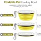 Pawaboo Foldable Dog Bowl, Pack of 2 450 ml Dog Travel Bowls, Portable Silicone Leak-Proof Drinking Bowl, Feeding Bowl with Lid and Carabiner for Dogs Cats Walks on the Go - Turquoise + Purple Pawaboo Foldable Dog Bowl, Pack of 2 450 ml Dog Travel Bowls, Portable Silicone Leak-Proof Drinking Bowl, Feeding Bowl with Lid and Carabiner for Dogs Cats Walks on the Go - Turquoise + Purple
