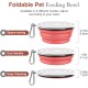 Pawaboo Foldable Dog Bowl, Pack of 2 450 ml Dog Travel Bowls, Portable Silicone Leak-Proof Drinking Bowl, Feeding Bowl with Lid and Carabiner for Dogs Cats Walks on the Go - Turquoise + Purple Pawaboo Foldable Dog Bowl, Pack of 2 450 ml Dog Travel Bowls, Portable Silicone Leak-Proof Drinking Bowl, Feeding Bowl with Lid and Carabiner for Dogs Cats Walks on the Go - Turquoise + Purple