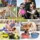 Pawaboo Foldable Dog Bowl, Pack of 2 450 ml Dog Travel Bowls, Portable Silicone Leak-Proof Drinking Bowl, Feeding Bowl with Lid and Carabiner for Dogs Cats Walks on the Go - Turquoise + Purple Pawaboo Foldable Dog Bowl, Pack of 2 450 ml Dog Travel Bowls, Portable Silicone Leak-Proof Drinking Bowl, Feeding Bowl with Lid and Carabiner for Dogs Cats Walks on the Go - Turquoise + Purple