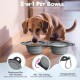 Pawaboo Foldable Dog Bowl, Pack of 2 450 ml Dog Travel Bowls, Portable Silicone Leak-Proof Drinking Bowl, Feeding Bowl with Lid and Carabiner for Dogs Cats Walks on the Go - Turquoise + Purple Pawaboo Foldable Dog Bowl, Pack of 2 450 ml Dog Travel Bowls, Portable Silicone Leak-Proof Drinking Bowl, Feeding Bowl with Lid and Carabiner for Dogs Cats Walks on the Go - Turquoise + Purple