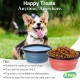 Pawaboo Foldable Dog Bowl, Pack of 2 450 ml Dog Travel Bowls, Portable Silicone Leak-Proof Drinking Bowl, Feeding Bowl with Lid and Carabiner for Dogs Cats Walks on the Go - Turquoise + Purple Pawaboo Foldable Dog Bowl, Pack of 2 450 ml Dog Travel Bowls, Portable Silicone Leak-Proof Drinking Bowl, Feeding Bowl with Lid and Carabiner for Dogs Cats Walks on the Go - Turquoise + Purple