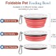 Pawaboo Foldable Dog Bowl, Pack of 2 450 ml Dog Travel Bowls, Portable Silicone Leak-Proof Drinking Bowl, Feeding Bowl with Lid and Carabiner for Dogs Cats Walks on the Go - Turquoise + Purple Pawaboo Foldable Dog Bowl, Pack of 2 450 ml Dog Travel Bowls, Portable Silicone Leak-Proof Drinking Bowl, Feeding Bowl with Lid and Carabiner for Dogs Cats Walks on the Go - Turquoise + Purple