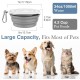 Pawaboo Foldable Dog Bowl, Pack of 2 450 ml Dog Travel Bowls, Portable Silicone Leak-Proof Drinking Bowl, Feeding Bowl with Lid and Carabiner for Dogs Cats Walks on the Go - Turquoise + Purple Pawaboo Foldable Dog Bowl, Pack of 2 450 ml Dog Travel Bowls, Portable Silicone Leak-Proof Drinking Bowl, Feeding Bowl with Lid and Carabiner for Dogs Cats Walks on the Go - Turquoise + Purple
