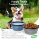 Pawaboo Foldable Dog Bowl, Pack of 2 450 ml Dog Travel Bowls, Portable Silicone Leak-Proof Drinking Bowl, Feeding Bowl with Lid and Carabiner for Dogs Cats Walks on the Go - Turquoise + Purple Pawaboo Foldable Dog Bowl, Pack of 2 450 ml Dog Travel Bowls, Portable Silicone Leak-Proof Drinking Bowl, Feeding Bowl with Lid and Carabiner for Dogs Cats Walks on the Go - Turquoise + Purple