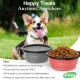Pawaboo Foldable Dog Bowl, Pack of 2 450 ml Dog Travel Bowls, Portable Silicone Leak-Proof Drinking Bowl, Feeding Bowl with Lid and Carabiner for Dogs Cats Walks on the Go - Turquoise + Purple Pawaboo Foldable Dog Bowl, Pack of 2 450 ml Dog Travel Bowls, Portable Silicone Leak-Proof Drinking Bowl, Feeding Bowl with Lid and Carabiner for Dogs Cats Walks on the Go - Turquoise + Purple