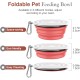 Pawaboo Foldable Dog Bowl, Pack of 2 450 ml Dog Travel Bowls, Portable Silicone Leak-Proof Drinking Bowl, Feeding Bowl with Lid and Carabiner for Dogs Cats Walks on the Go - Turquoise + Purple Pawaboo Foldable Dog Bowl, Pack of 2 450 ml Dog Travel Bowls, Portable Silicone Leak-Proof Drinking Bowl, Feeding Bowl with Lid and Carabiner for Dogs Cats Walks on the Go - Turquoise + Purple