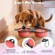Pawaboo Foldable Dog Bowl, Pack of 2 450 ml Dog Travel Bowls, Portable Silicone Leak-Proof Drinking Bowl, Feeding Bowl with Lid and Carabiner for Dogs Cats Walks on the Go - Turquoise + Purple Pawaboo Foldable Dog Bowl, Pack of 2 450 ml Dog Travel Bowls, Portable Silicone Leak-Proof Drinking Bowl, Feeding Bowl with Lid and Carabiner for Dogs Cats Walks on the Go - Turquoise + Purple