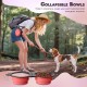 Pawaboo Foldable Dog Bowl, Pack of 2 450 ml Dog Travel Bowls, Portable Silicone Leak-Proof Drinking Bowl, Feeding Bowl with Lid and Carabiner for Dogs Cats Walks on the Go - Turquoise + Purple Pawaboo Foldable Dog Bowl, Pack of 2 450 ml Dog Travel Bowls, Portable Silicone Leak-Proof Drinking Bowl, Feeding Bowl with Lid and Carabiner for Dogs Cats Walks on the Go - Turquoise + Purple