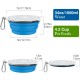 Pawaboo Foldable Dog Bowl, Pack of 2 450 ml Dog Travel Bowls, Portable Silicone Leak-Proof Drinking Bowl, Feeding Bowl with Lid and Carabiner for Dogs Cats Walks on the Go - Turquoise + Purple Pawaboo Foldable Dog Bowl, Pack of 2 450 ml Dog Travel Bowls, Portable Silicone Leak-Proof Drinking Bowl, Feeding Bowl with Lid and Carabiner for Dogs Cats Walks on the Go - Turquoise + Purple