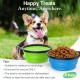 Pawaboo Foldable Dog Bowl, Pack of 2 450 ml Dog Travel Bowls, Portable Silicone Leak-Proof Drinking Bowl, Feeding Bowl with Lid and Carabiner for Dogs Cats Walks on the Go - Turquoise + Purple Pawaboo Foldable Dog Bowl, Pack of 2 450 ml Dog Travel Bowls, Portable Silicone Leak-Proof Drinking Bowl, Feeding Bowl with Lid and Carabiner for Dogs Cats Walks on the Go - Turquoise + Purple