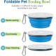 Pawaboo Foldable Dog Bowl, Pack of 2 450 ml Dog Travel Bowls, Portable Silicone Leak-Proof Drinking Bowl, Feeding Bowl with Lid and Carabiner for Dogs Cats Walks on the Go - Turquoise + Purple Pawaboo Foldable Dog Bowl, Pack of 2 450 ml Dog Travel Bowls, Portable Silicone Leak-Proof Drinking Bowl, Feeding Bowl with Lid and Carabiner for Dogs Cats Walks on the Go - Turquoise + Purple
