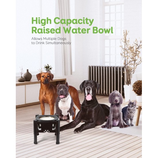 Pawque Raised Dog Bowl, Water Bowl for Dogs, 80 oz Stand with Adjustable 3 Heights (6.1 Inches, 7.7 Inches, 9.3 Inches) for Medium and Small Dogs, No-Spill and Non-Slip Dog Bowl Pawque Raised Dog Bowl, Water Bowl for Dogs, 80 oz Stand with Adjustable 3 Heights (6.1 Inches, 7.7 Inches, 9.3 Inches) for Medium and Small Dogs, No-Spill and Non-Slip Dog Bowl