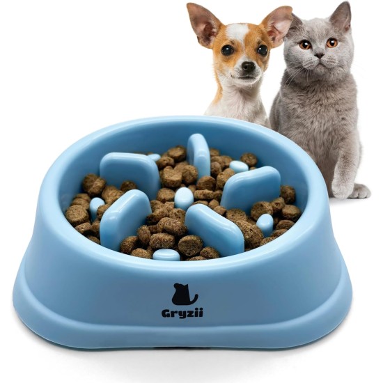 Pet Bowl for Cats & Small Dogs, Small Animals, Slow and Healthy Eating, Promotes Animal Digestion, Anti Vomiting, Design with Non-Slip Feet (Small, Pink) Pet Bowl for Cats & Small Dogs, Small Animals, Slow and Healthy Eating, Promotes Animal Digestion, Anti Vomiting, Design with Non-Slip Feet (Small, Pink)