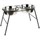 Pet Products Double Feeder High Stand with 2 x 1600 ml Stainless Steel Dishes, 300 mm Tall Pet Products Double Feeder High Stand with 2 x 1600 ml Stainless Steel Dishes, 300 mm Tall