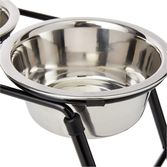 Pet Products Double Feeder High Stand with 2 x 1600 ml Stainless Steel Dishes, 300 mm Tall Pet Products Double Feeder High Stand with 2 x 1600 ml Stainless Steel Dishes, 300 mm Tall