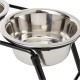 Pet Products Double Feeder High Stand with 2 x 1600 ml Stainless Steel Dishes, 300 mm Tall Pet Products Double Feeder High Stand with 2 x 1600 ml Stainless Steel Dishes, 300 mm Tall