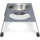 PetFusion Elevated Pet Feeder in Premium Anodized Aluminum (Short 10CM). 3 U.S. Food Grade SS bowls (1 shallow)
