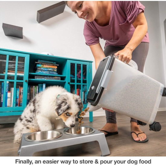 PetFusion Portable Dog Food and Cat Food Container, Heavy Duty Food Container with Wheels, 10kg Storage Space (42 x 30 x 48 cm) PetFusion Portable Dog Food and Cat Food Container, Heavy Duty Food Container with Wheels, 10kg Storage Space (42 x 30 x 48 cm)