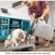 PetFusion Portable Dog Food and Cat Food Container, Heavy Duty Food Container with Wheels, 10kg Storage Space (42 x 30 x 48 cm)