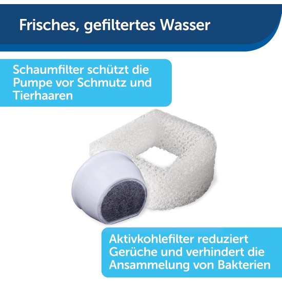 PetSafe Ceramic Cat Fountain in Avalon or Bachgeflüster Model with 2 Litre or 1.8 Litre Water Capacity, Drinking Fountain for Cats and Dogs with Dual Filter System and Dishwasher Safe Bowl PetSafe Ceramic Cat Fountain in Avalon or Bachgeflüster Model with 2 Litre or 1.8 Litre Water Capacity, Drinking Fountain for Cats and Dogs with Dual Filter System and Dishwasher Safe Bowl
