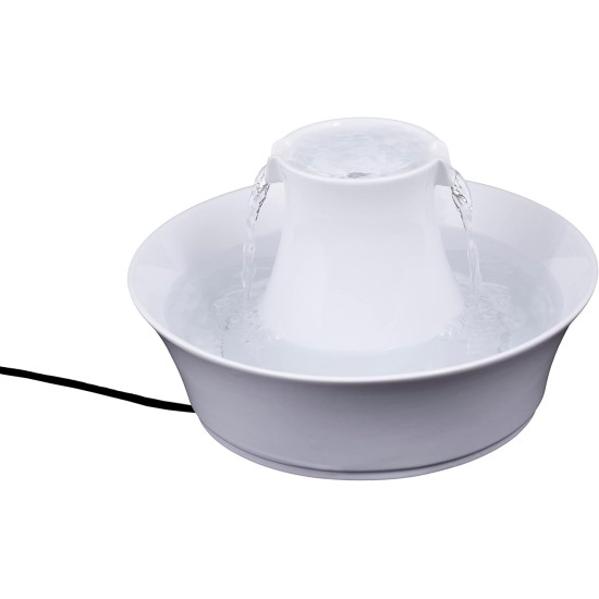 PetSafe Ceramic Cat Fountain in Avalon or Bachgeflüster Model with 2 Litre or 1.8 Litre Water Capacity, Drinking Fountain for Cats and Dogs with Dual Filter System and Dishwasher Safe Bowl